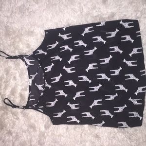 black and white giraffe tank from tilly's